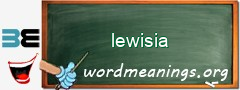 WordMeaning blackboard for lewisia